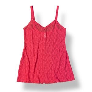 b.Tempt’d Red Lacey Sheer Mini‎ Chemise Womens Size L Sleepwear